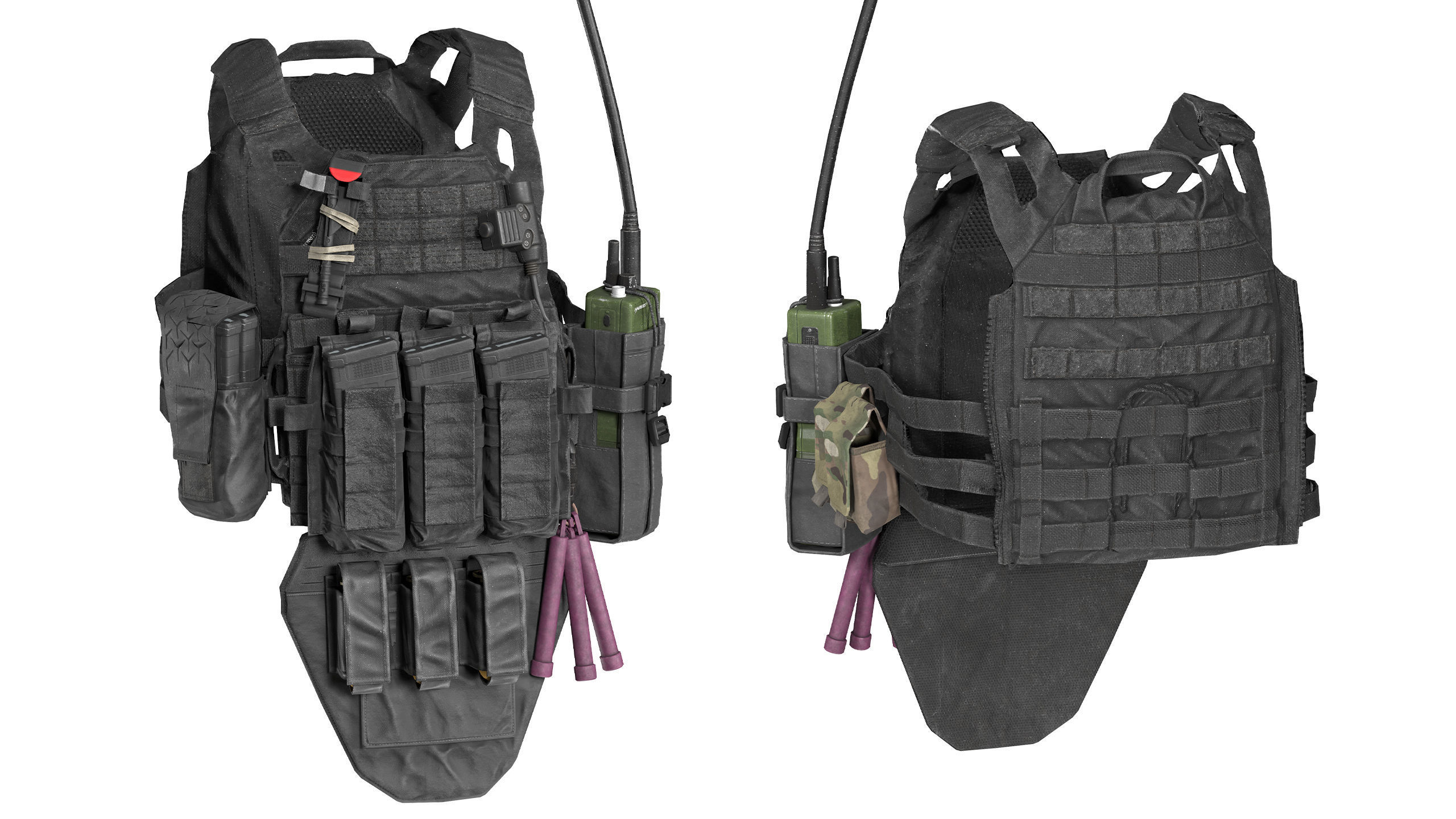 JPC PLATE CARRIER BUNDLE 3D Model Collection_25