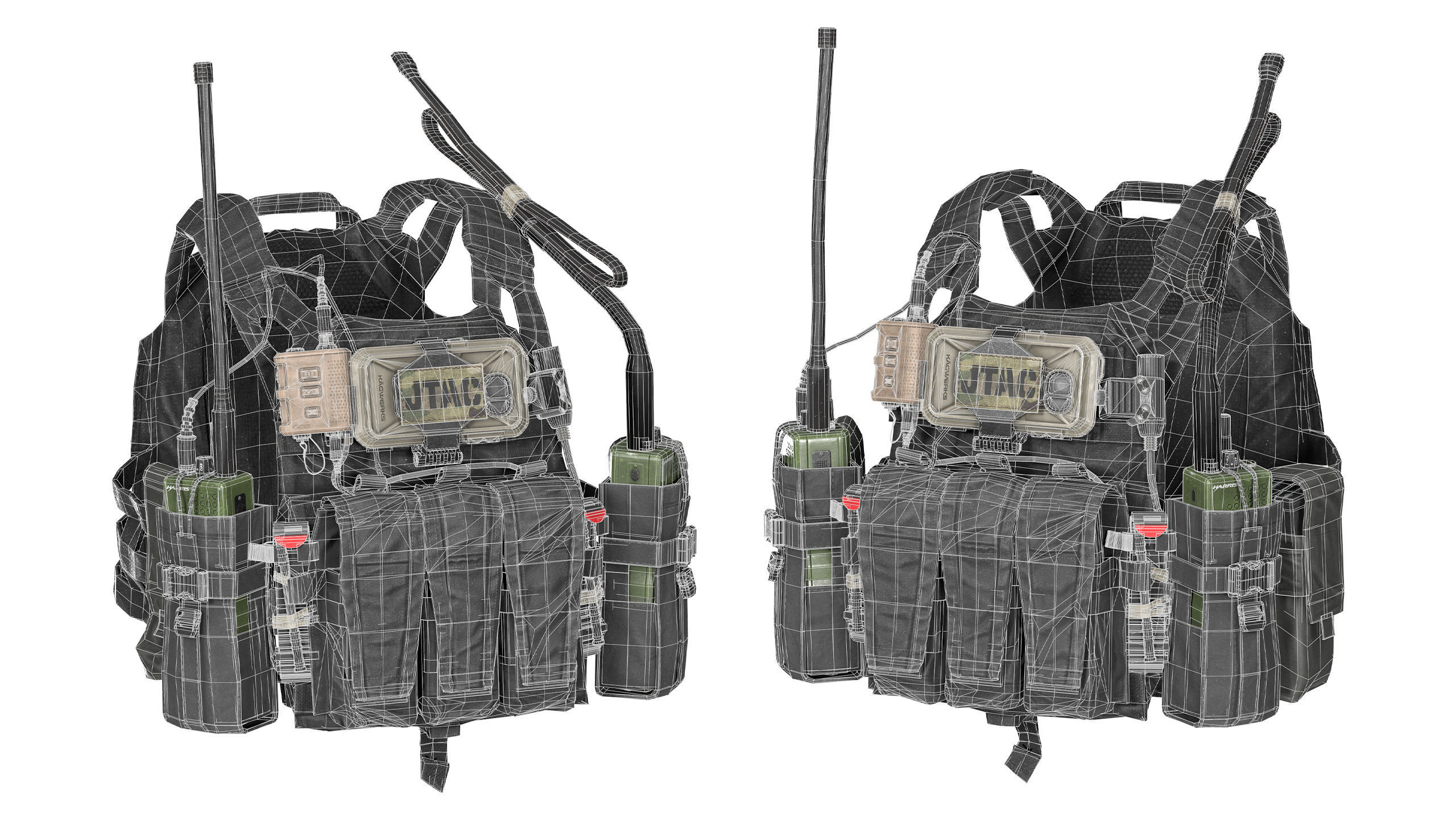 JPC PLATE CARRIER BUNDLE 3D Model Collection_22