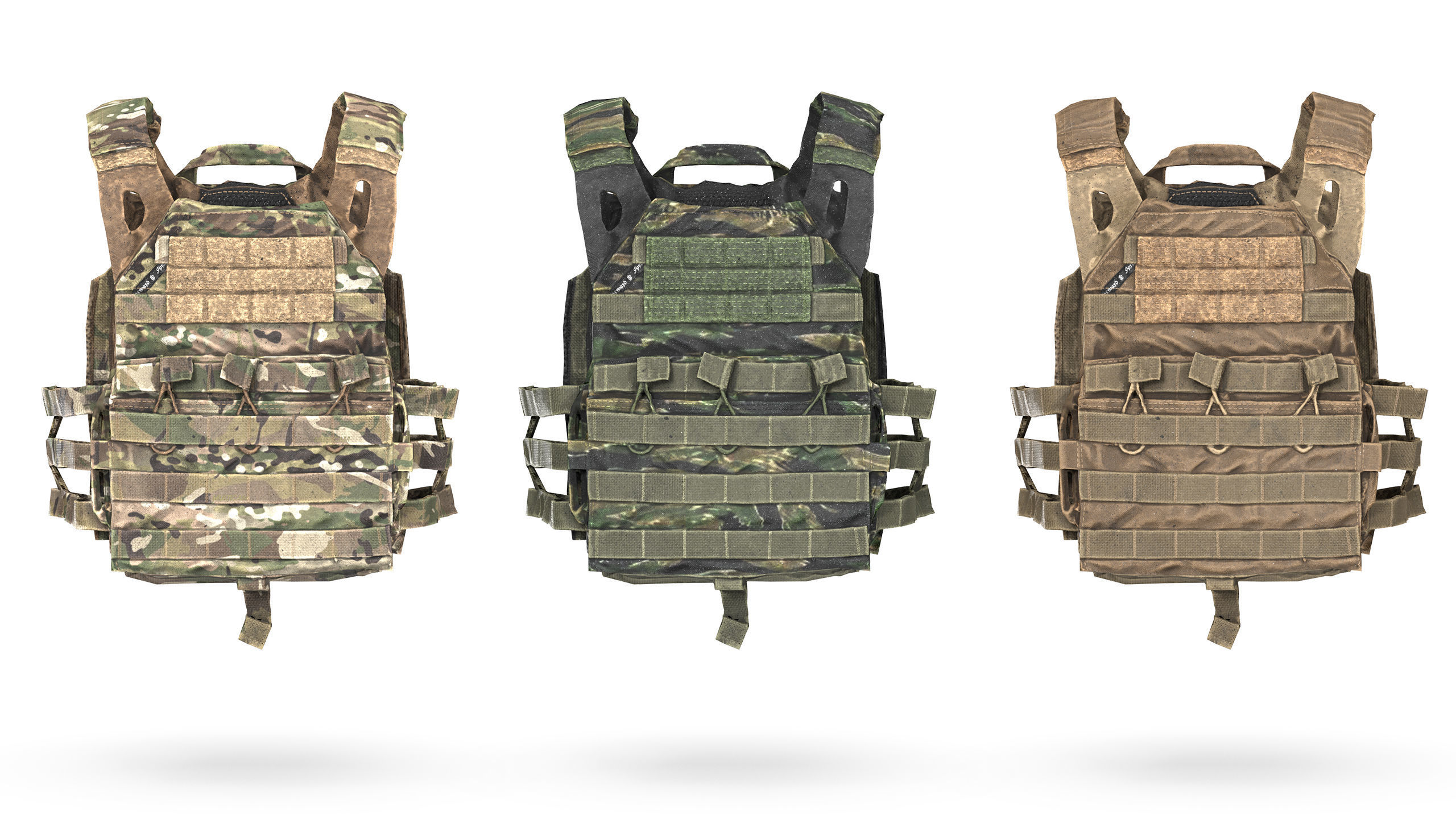 JPC PLATE CARRIER BUNDLE 3D Model Collection_8
