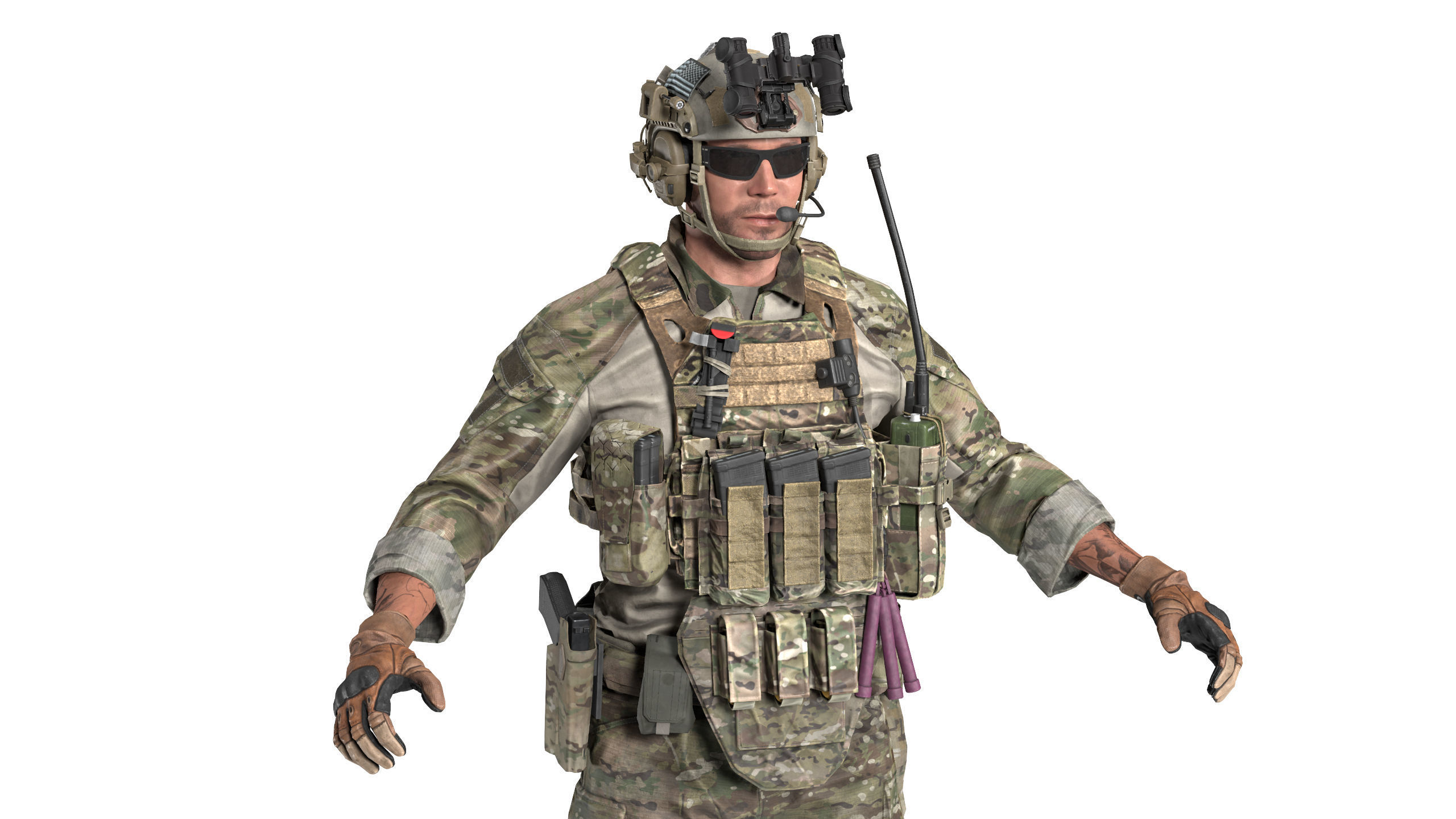 JPC PLATE CARRIER BUNDLE 3D Model Collection_9