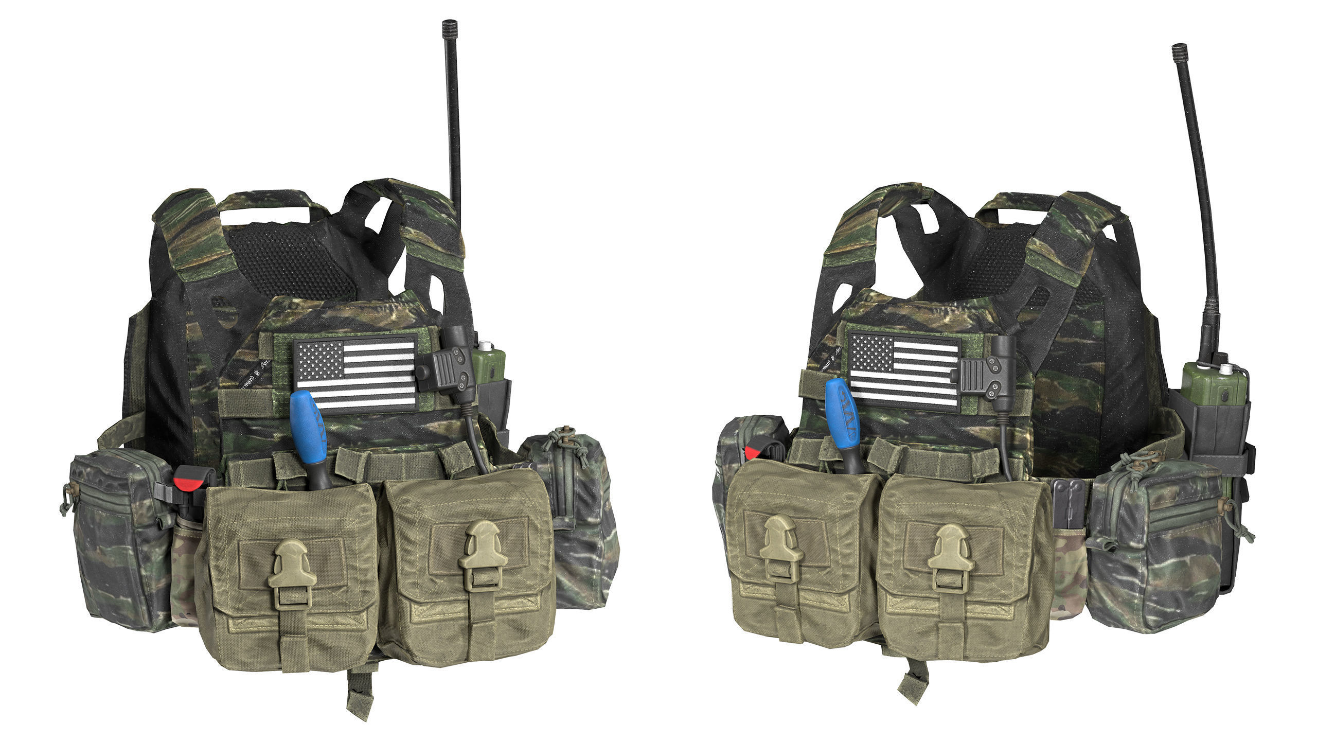 JPC PLATE CARRIER BUNDLE 3D Model Collection_38