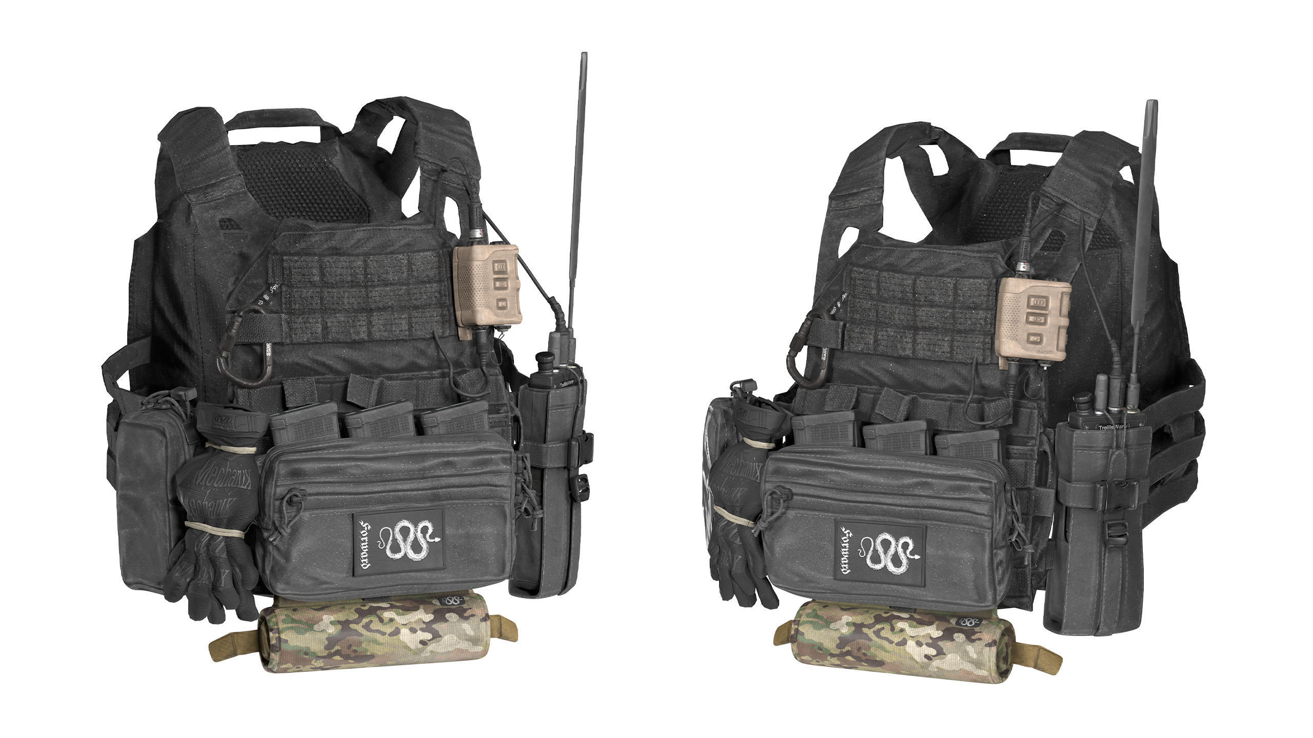 JPC PLATE CARRIER BUNDLE 3D Model Collection_12