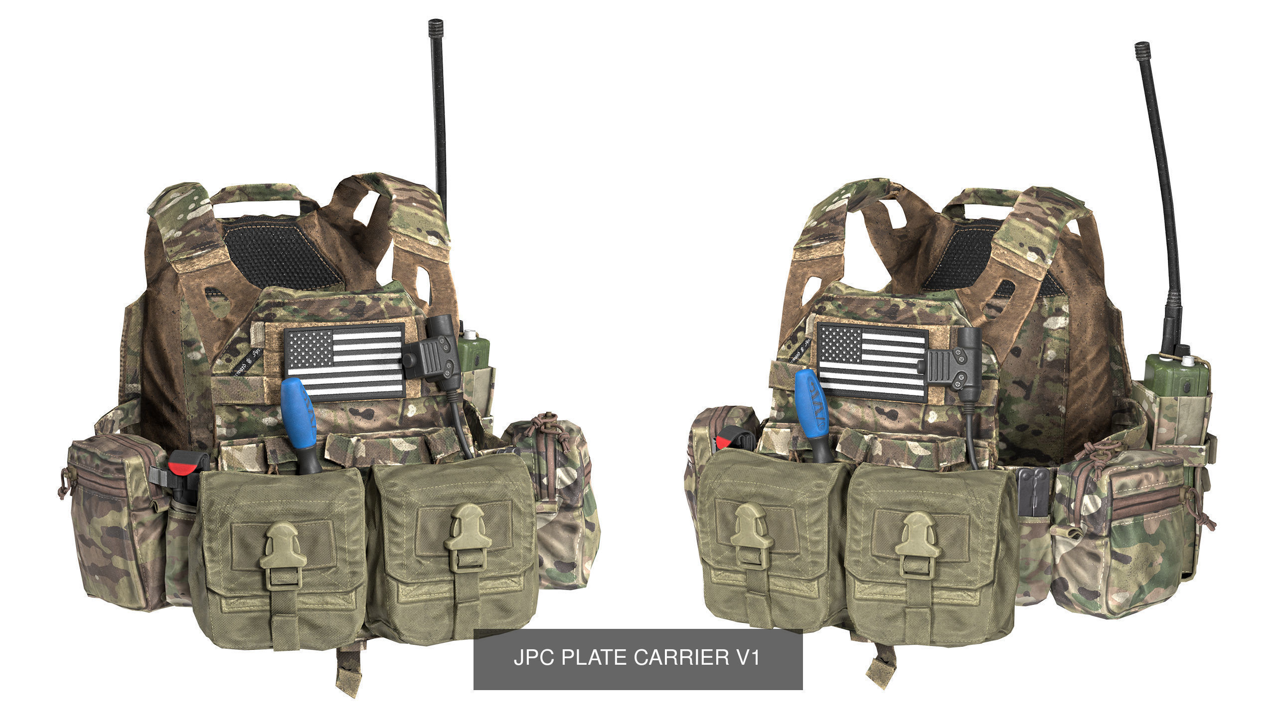 JPC PLATE CARRIER BUNDLE 3D Model Collection_50
