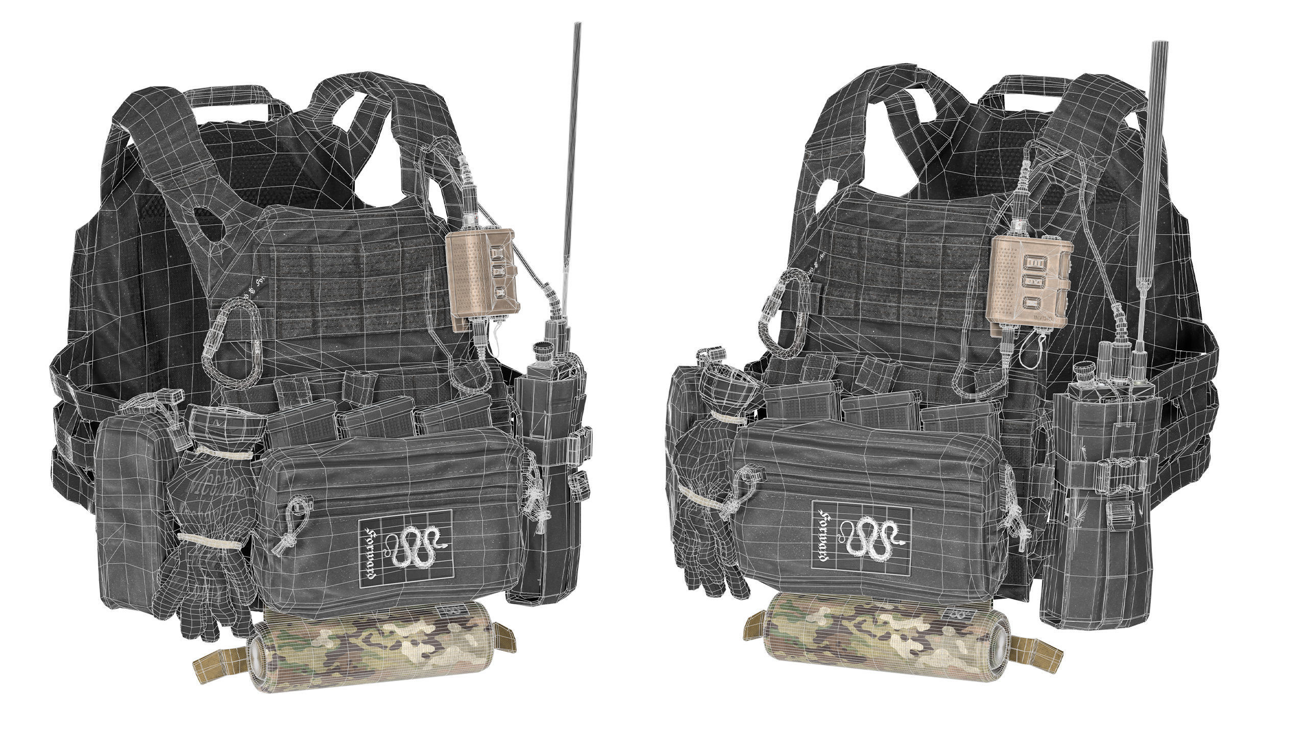 JPC PLATE CARRIER BUNDLE 3D Model Collection_27