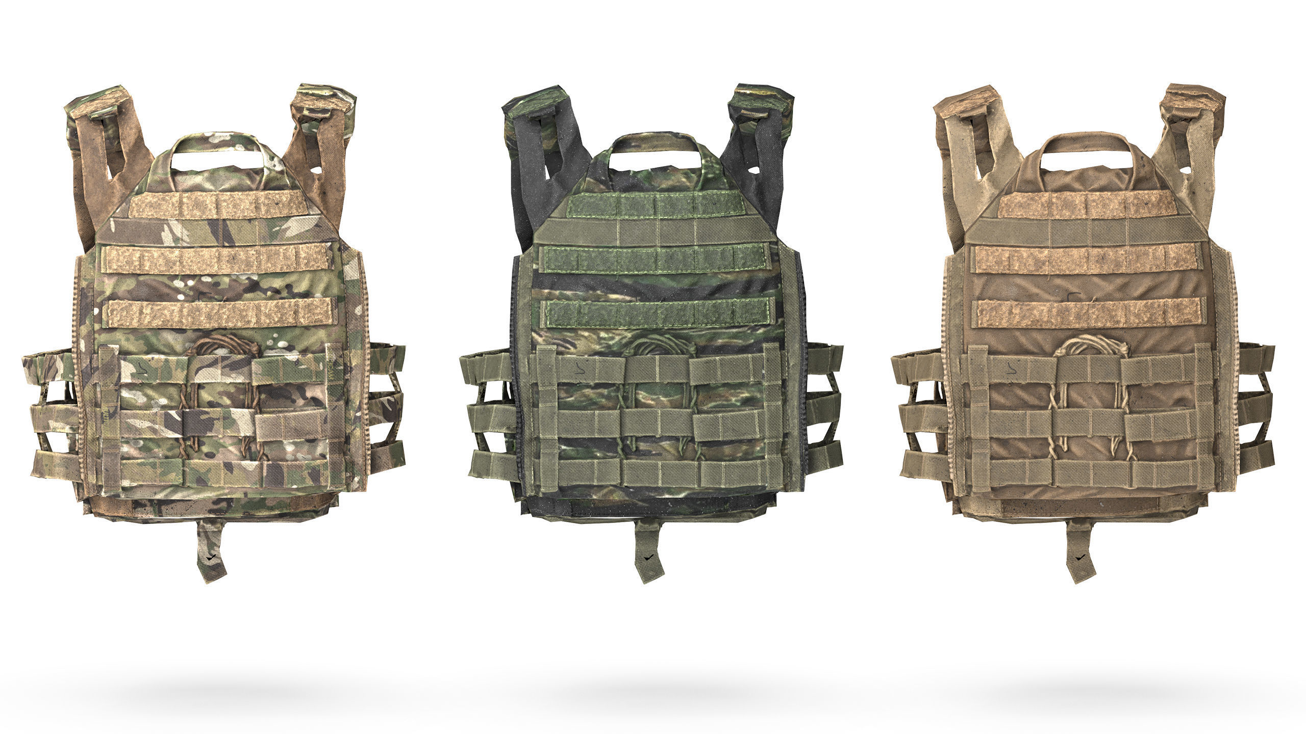 JPC PLATE CARRIER BUNDLE 3D Model Collection_10