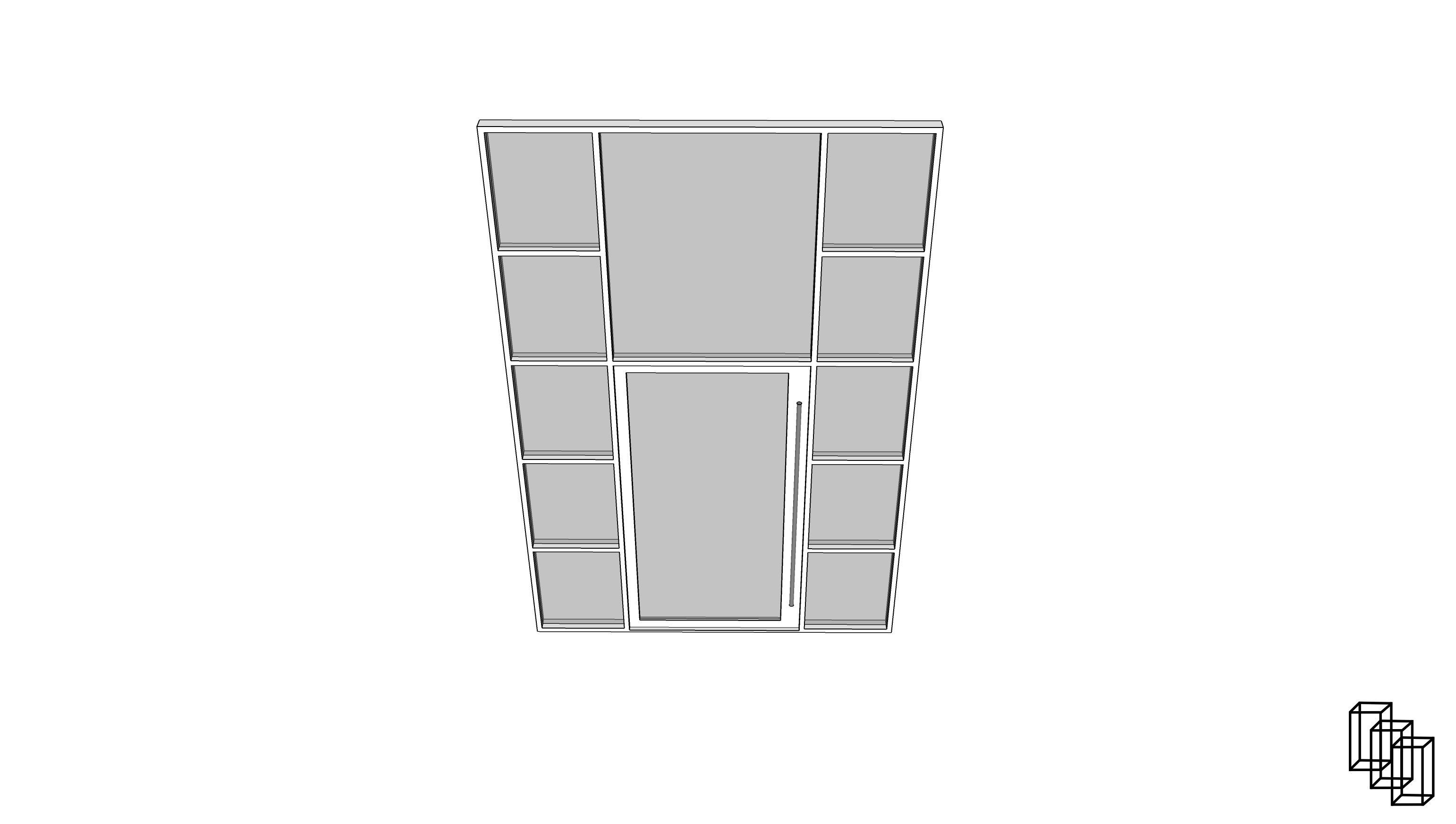 Pivot Door Low-poly 3D model_5