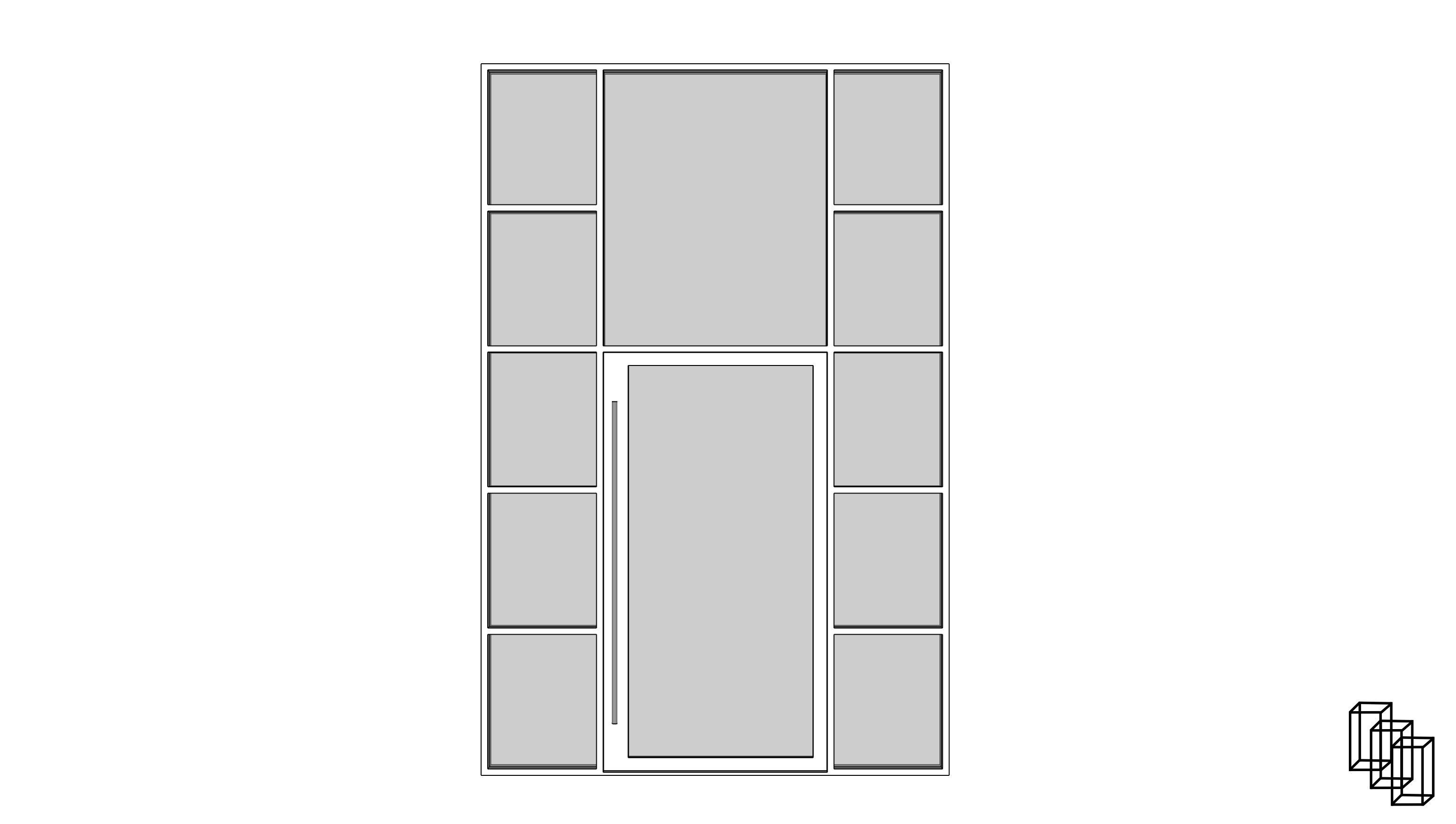 Pivot Door Low-poly 3D model_3