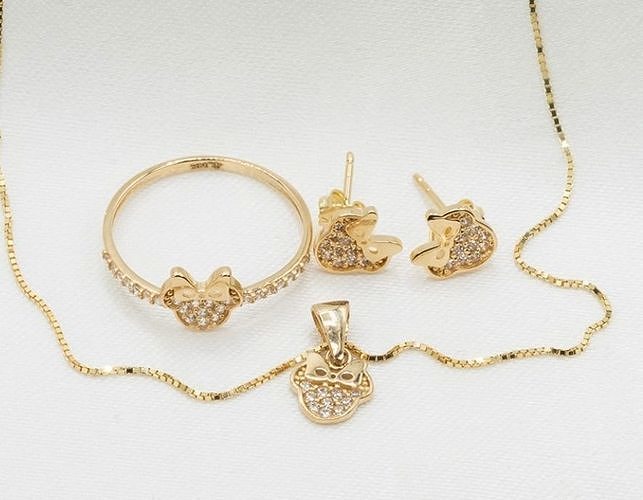 Set Minnie Mouse - Pendant - Earrings - Ring 3D print model
