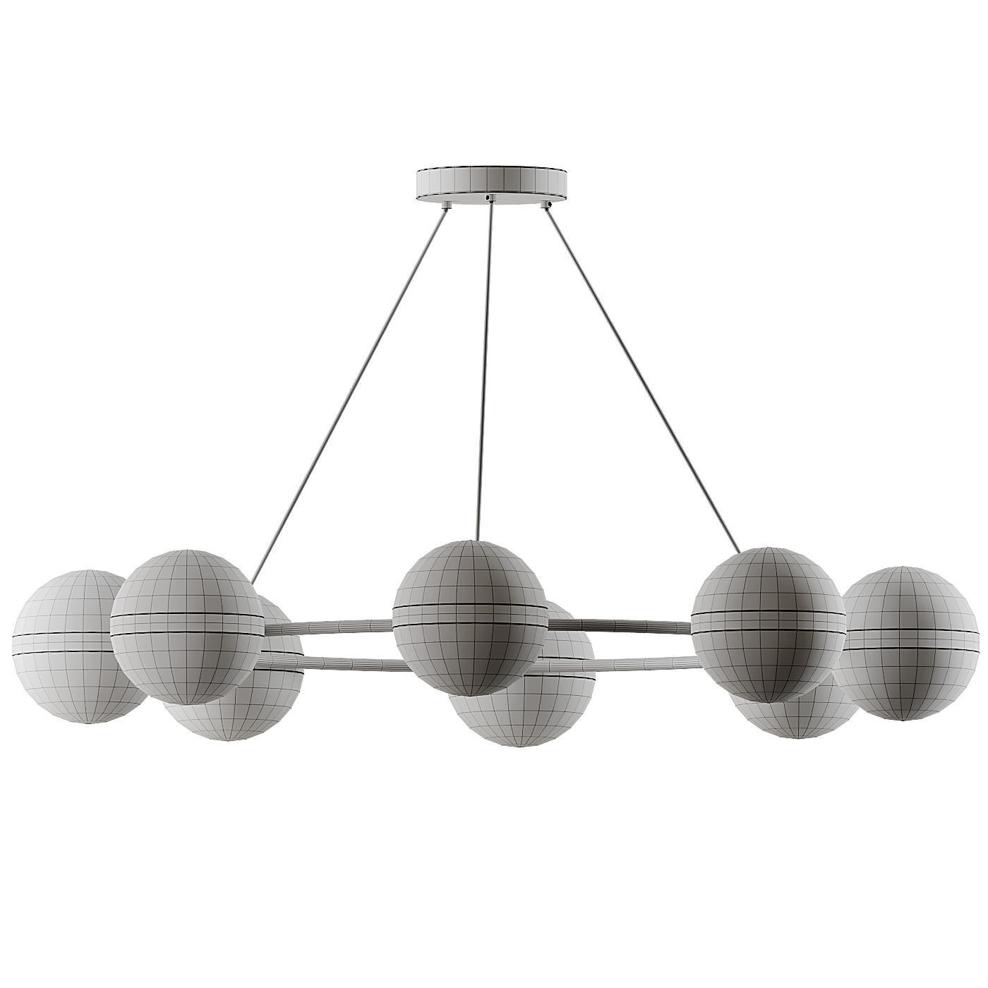 Tagliato LED Chandelier by Alora Lighting 3D model_4