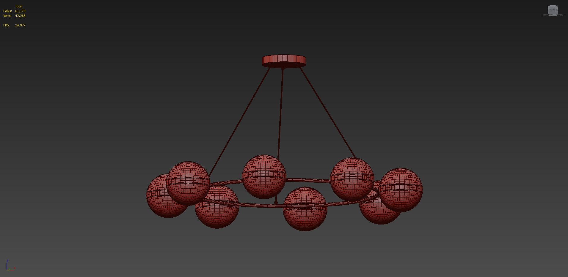 Tagliato LED Chandelier by Alora Lighting 3D model_8