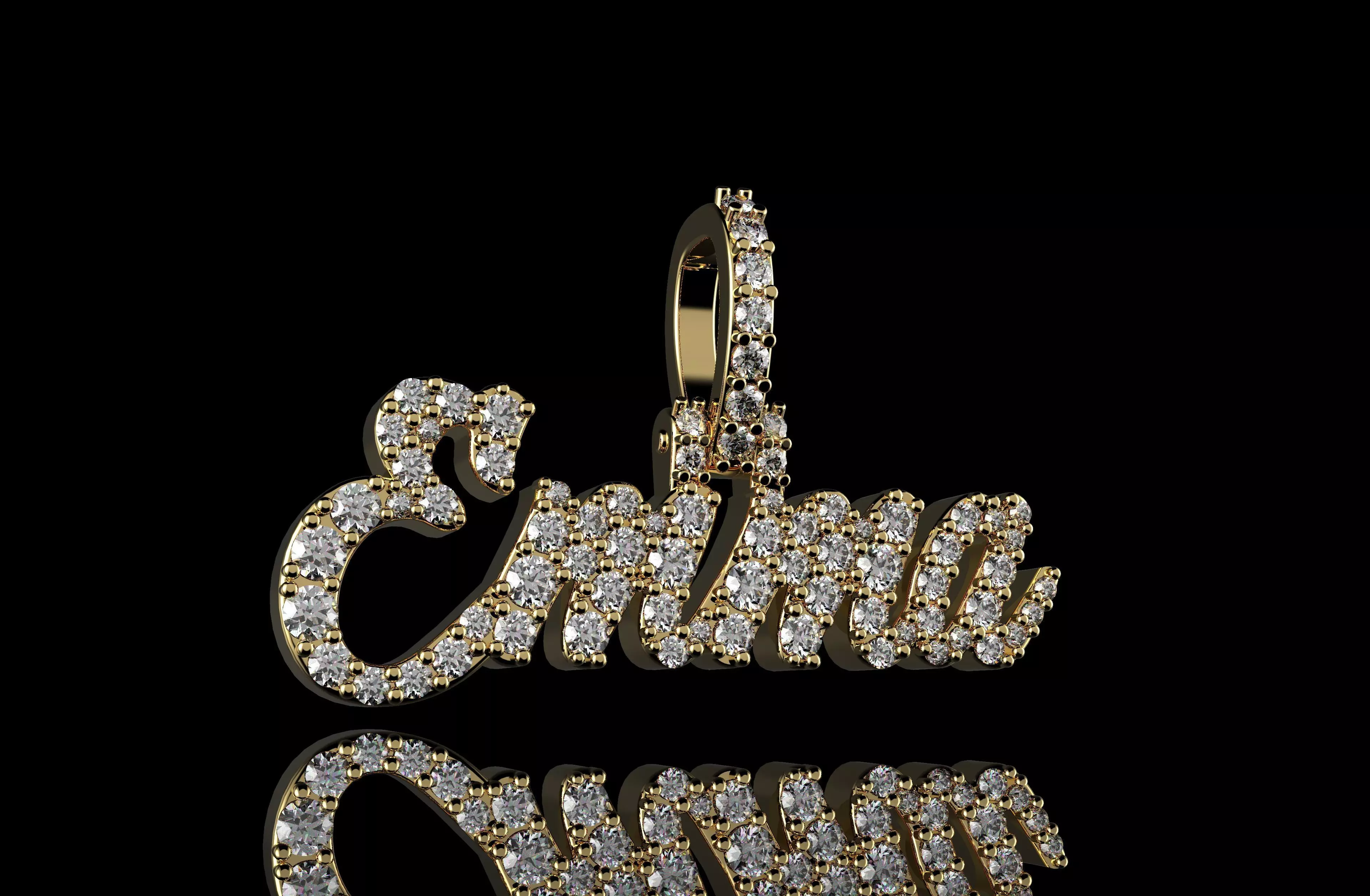 Pendant with the name Emma 3D print model