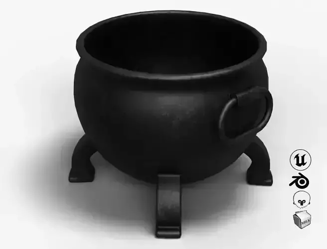 Cauldron Low-poly 3D model