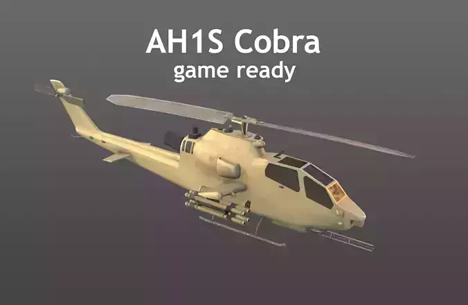 Helicopter AH1S Cobra lowpoly gameready