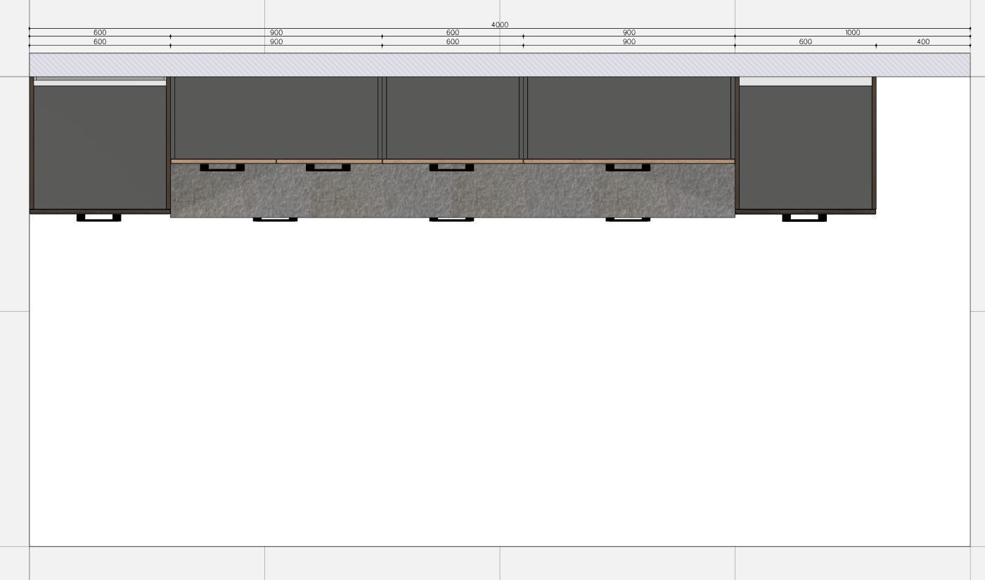 Kitchen italian design 3D model_4