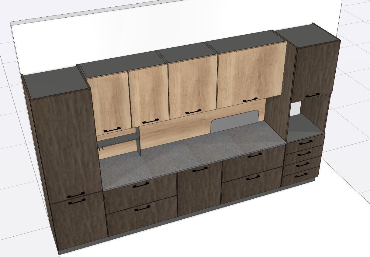 Kitchen italian design 3D model_1