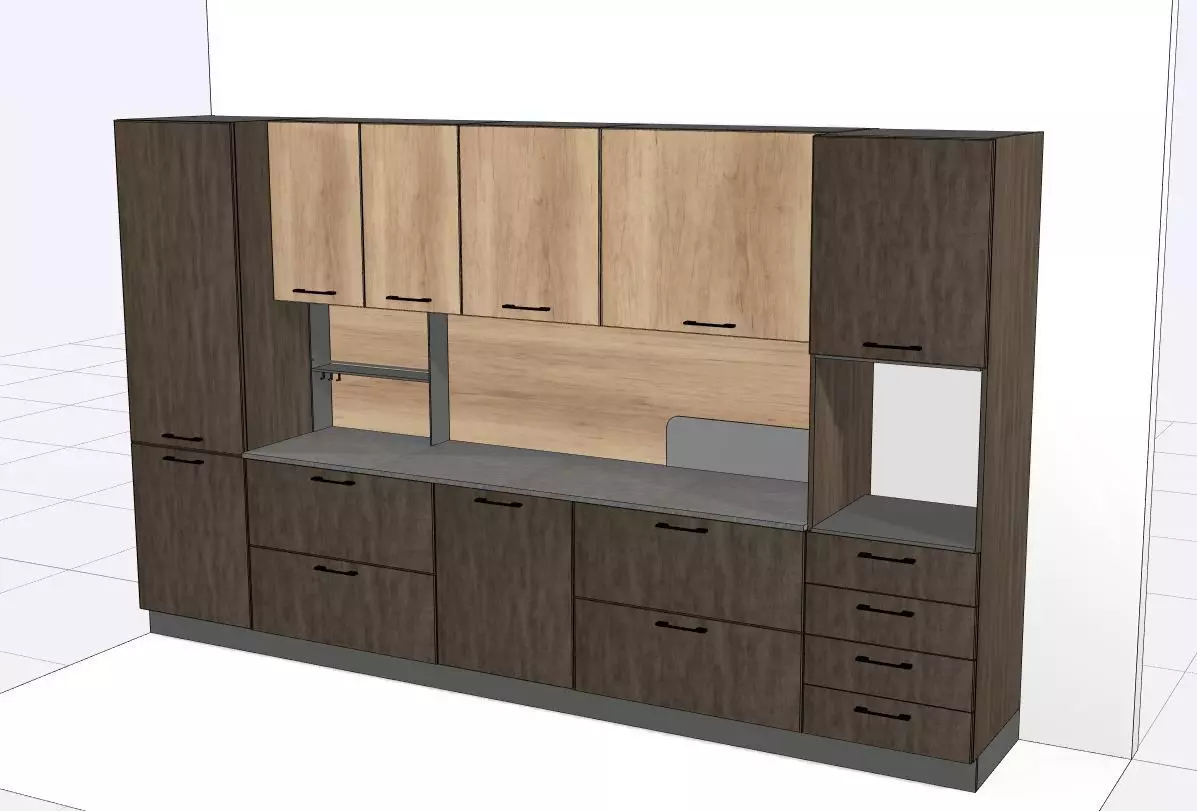 Kitchen italian design 3D model_0