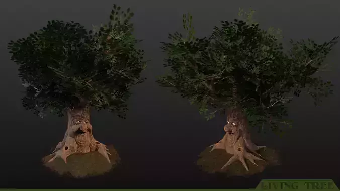 Living Tree Low-poly 3D model