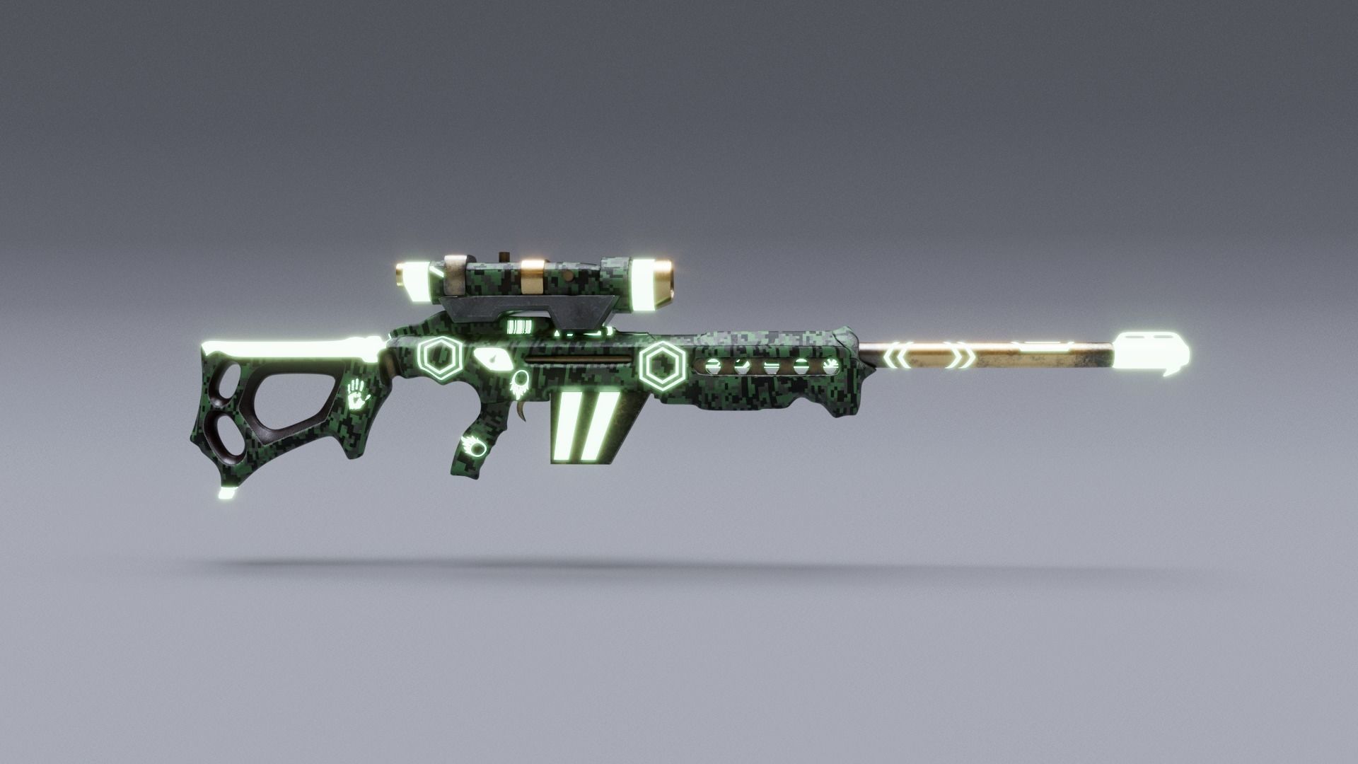 WEAPON SLR MILITARYSTYLE Low-poly 3D model_11