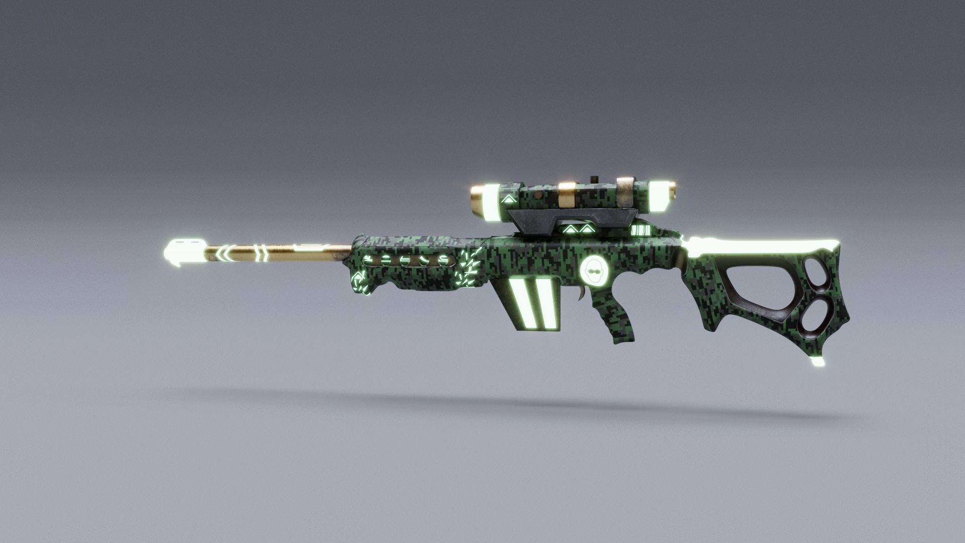 WEAPON SLR MILITARYSTYLE Low-poly 3D model_6