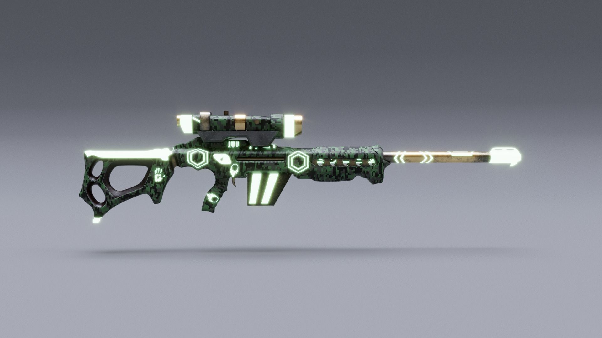 WEAPON SLR MILITARYSTYLE Low-poly 3D model_10