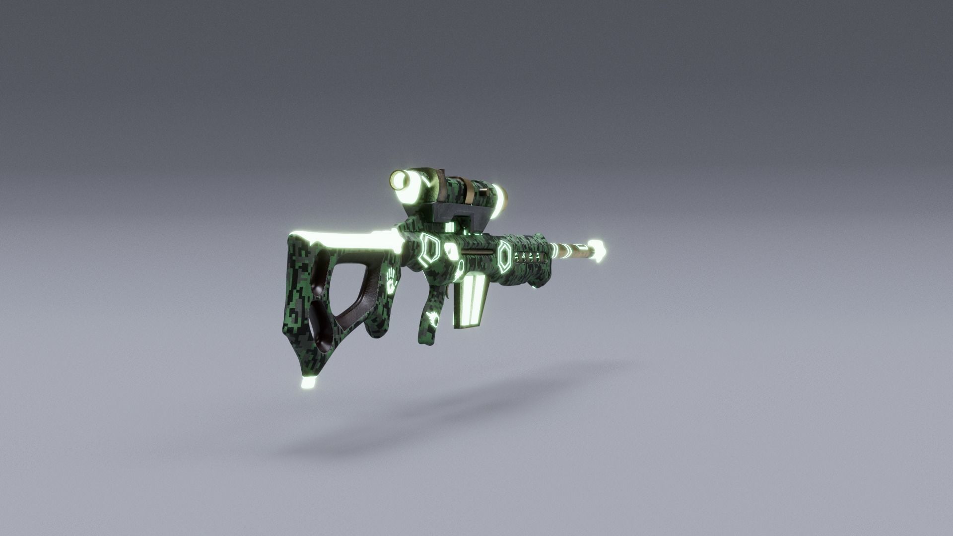 WEAPON SLR MILITARYSTYLE Low-poly 3D model_8
