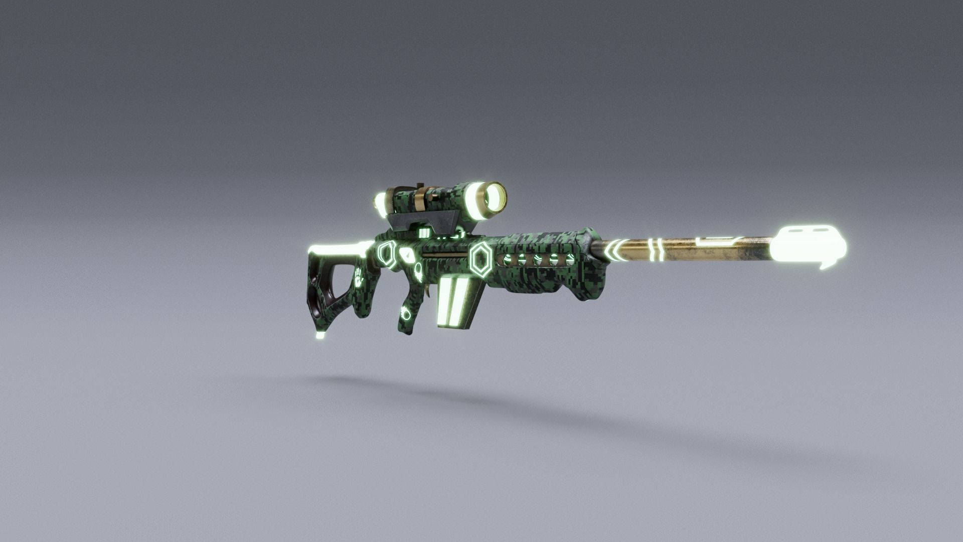 WEAPON SLR MILITARYSTYLE Low-poly 3D model_3