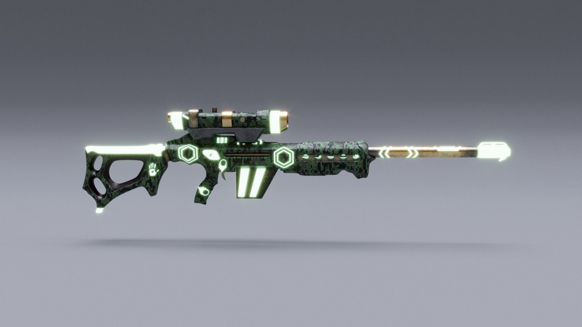 WEAPON SLR MILITARYSTYLE Low-poly 3D model_20