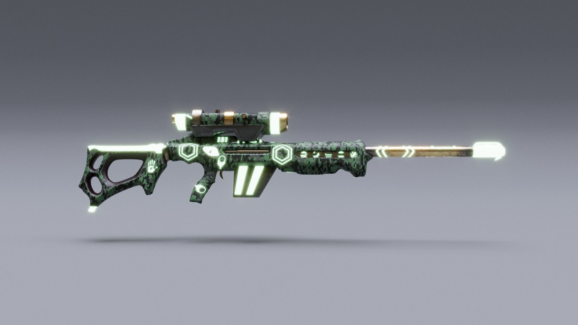 WEAPON SLR MILITARYSTYLE Low-poly 3D model_12