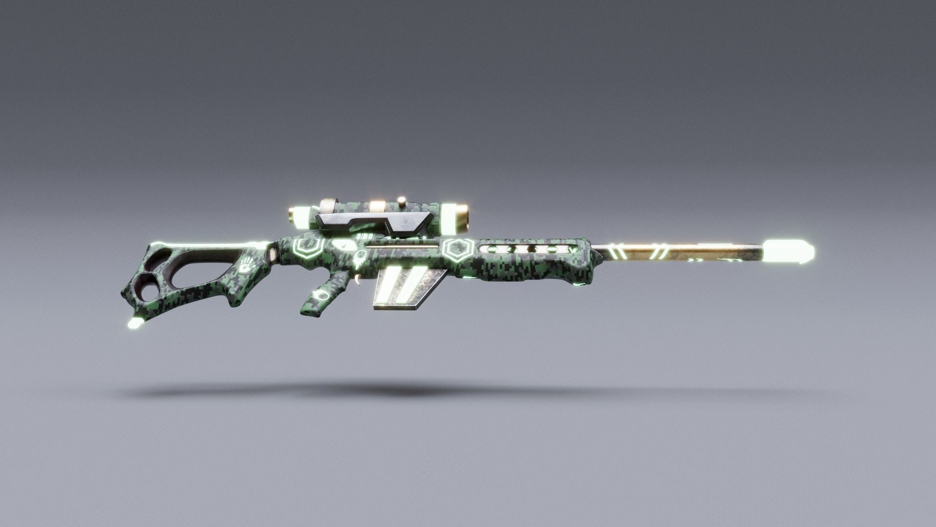 WEAPON SLR MILITARYSTYLE Low-poly 3D model_13