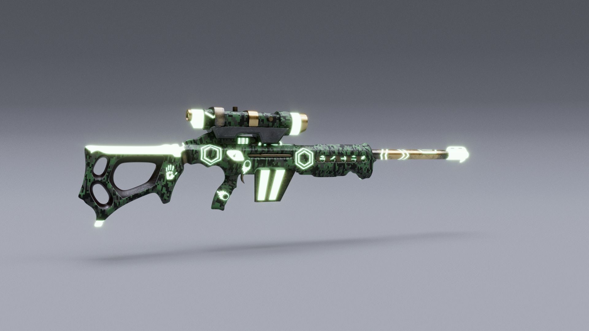 WEAPON SLR MILITARYSTYLE Low-poly 3D model_9