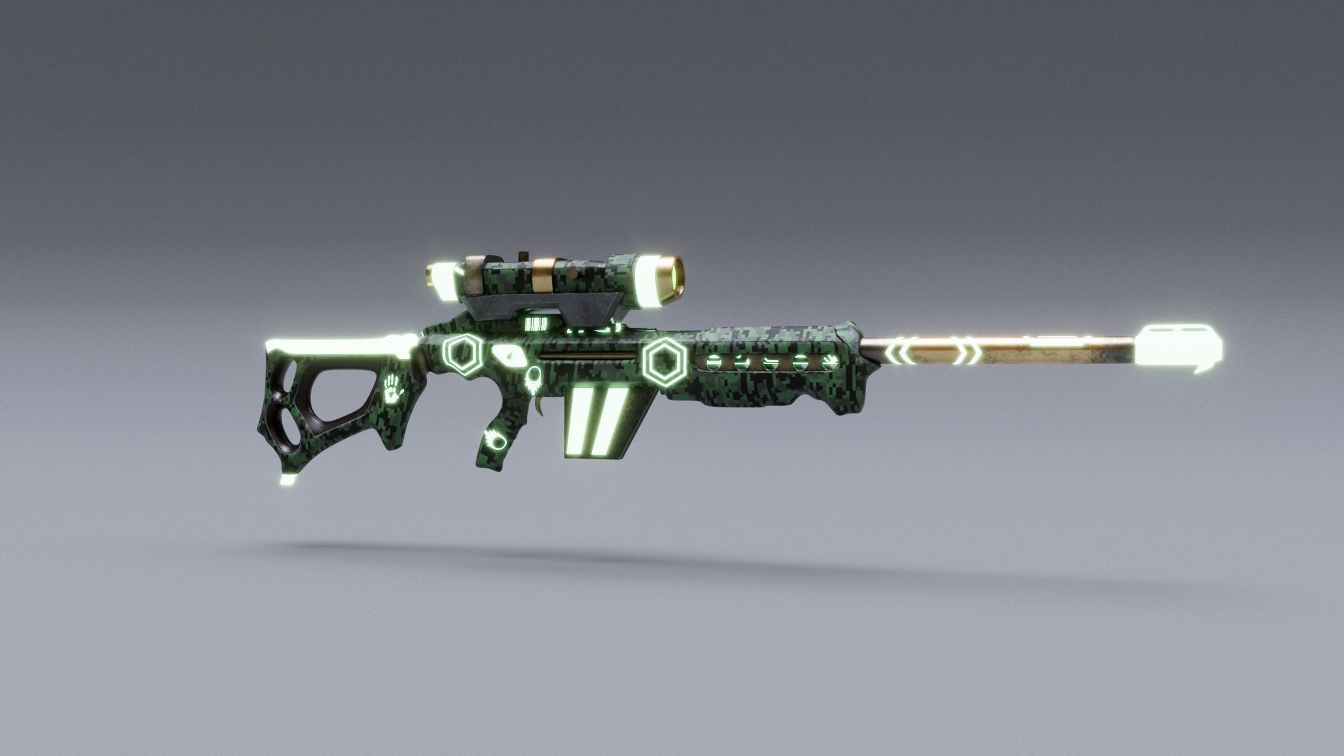 WEAPON SLR MILITARYSTYLE Low-poly 3D model_2