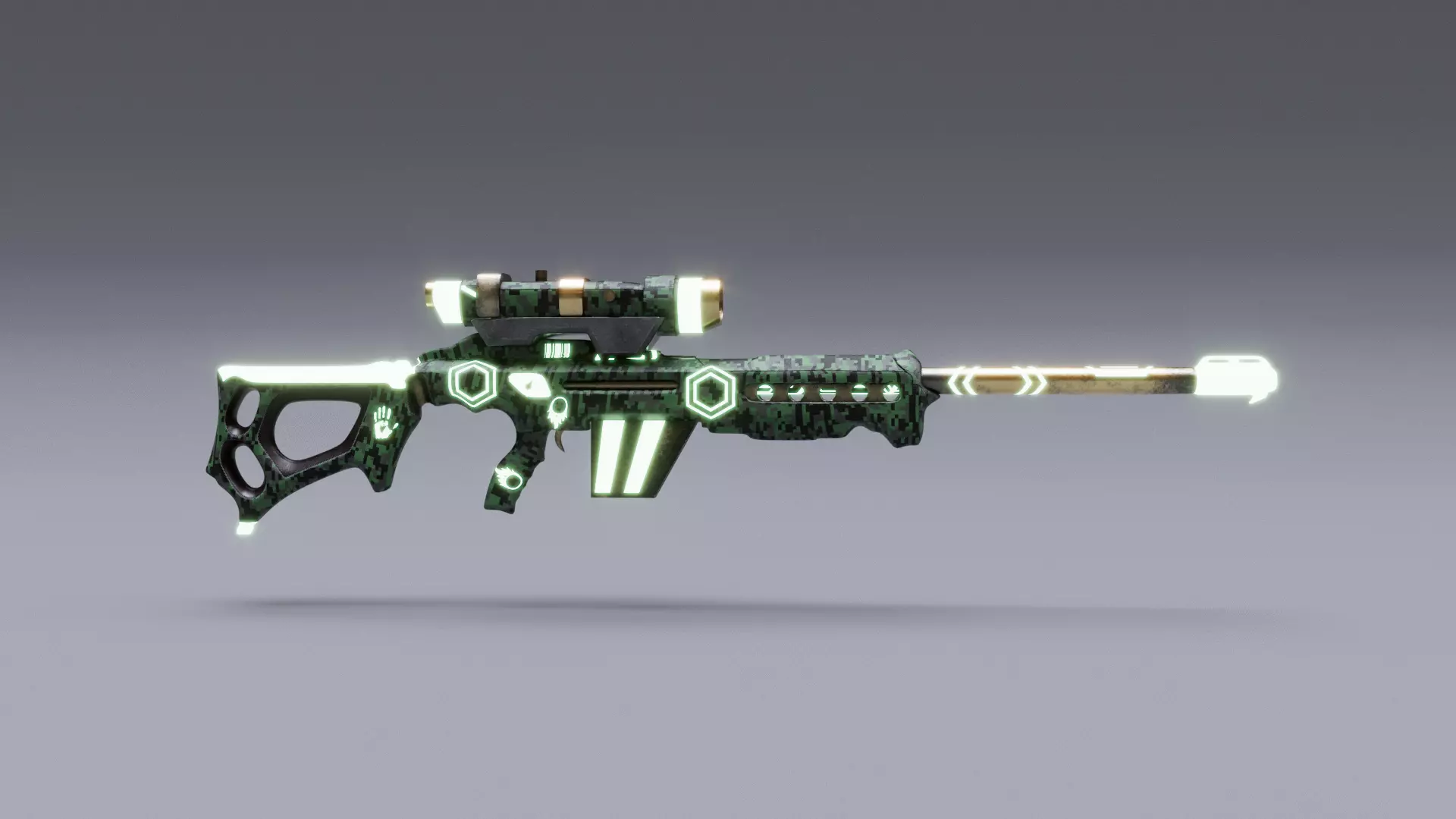 WEAPON SLR MILITARYSTYLE Low-poly 3D model_0