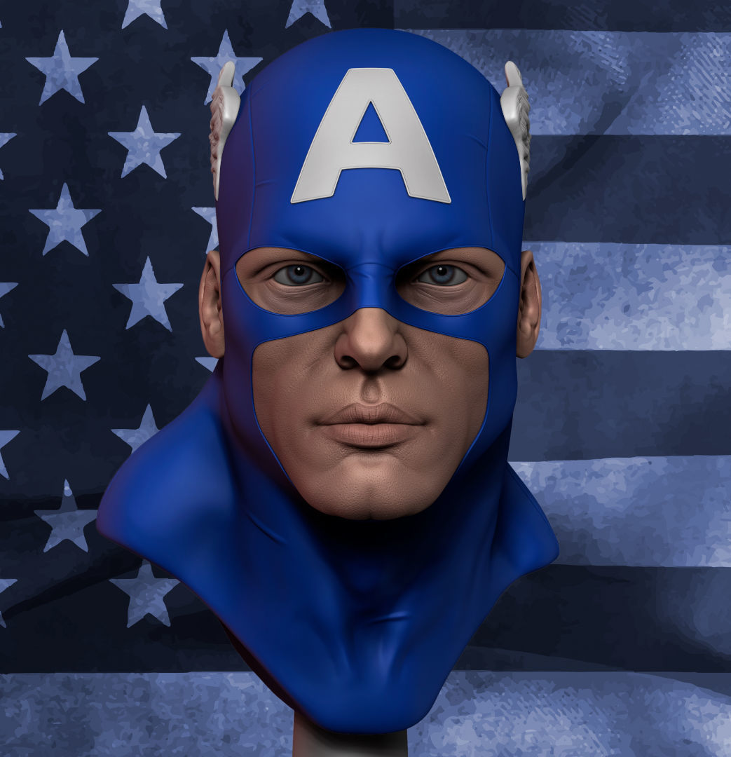 CAPTAIN AMERICA  3D print model_1
