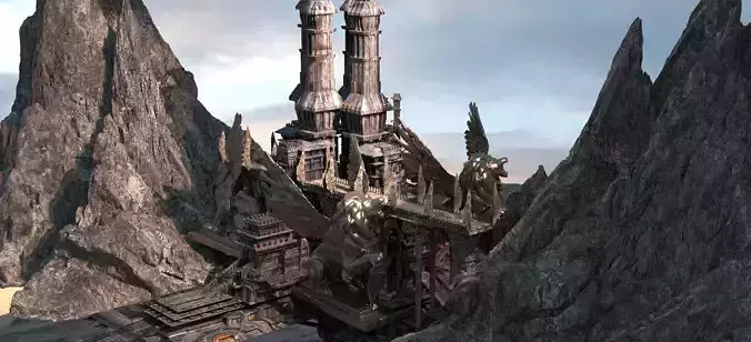 Lion Ancient Temple City kitbash