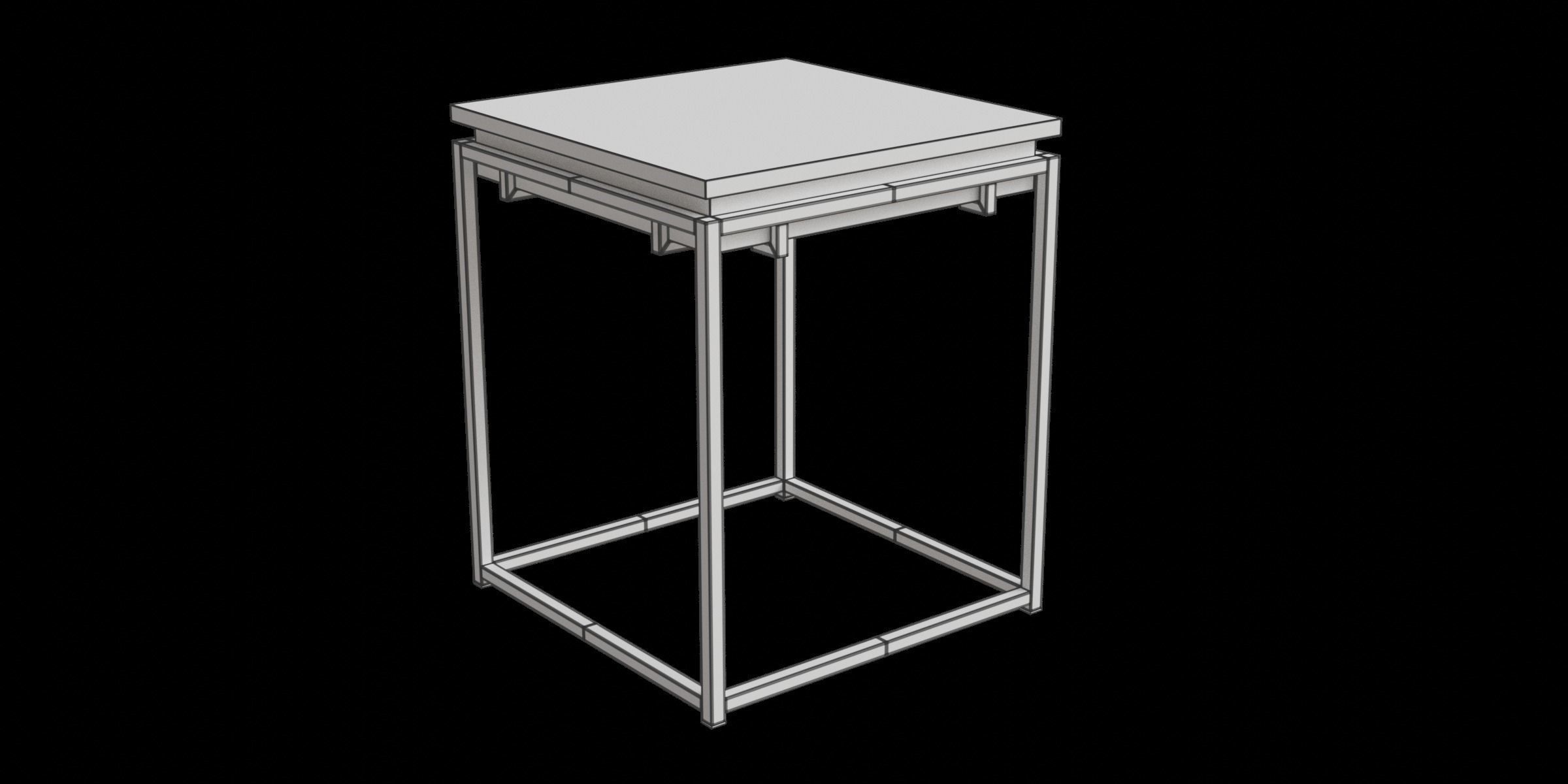 Riley End Table 3D model_1