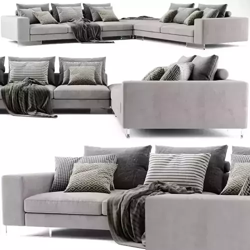 Flexform Lightpiece L Shaped Sofa 3D model