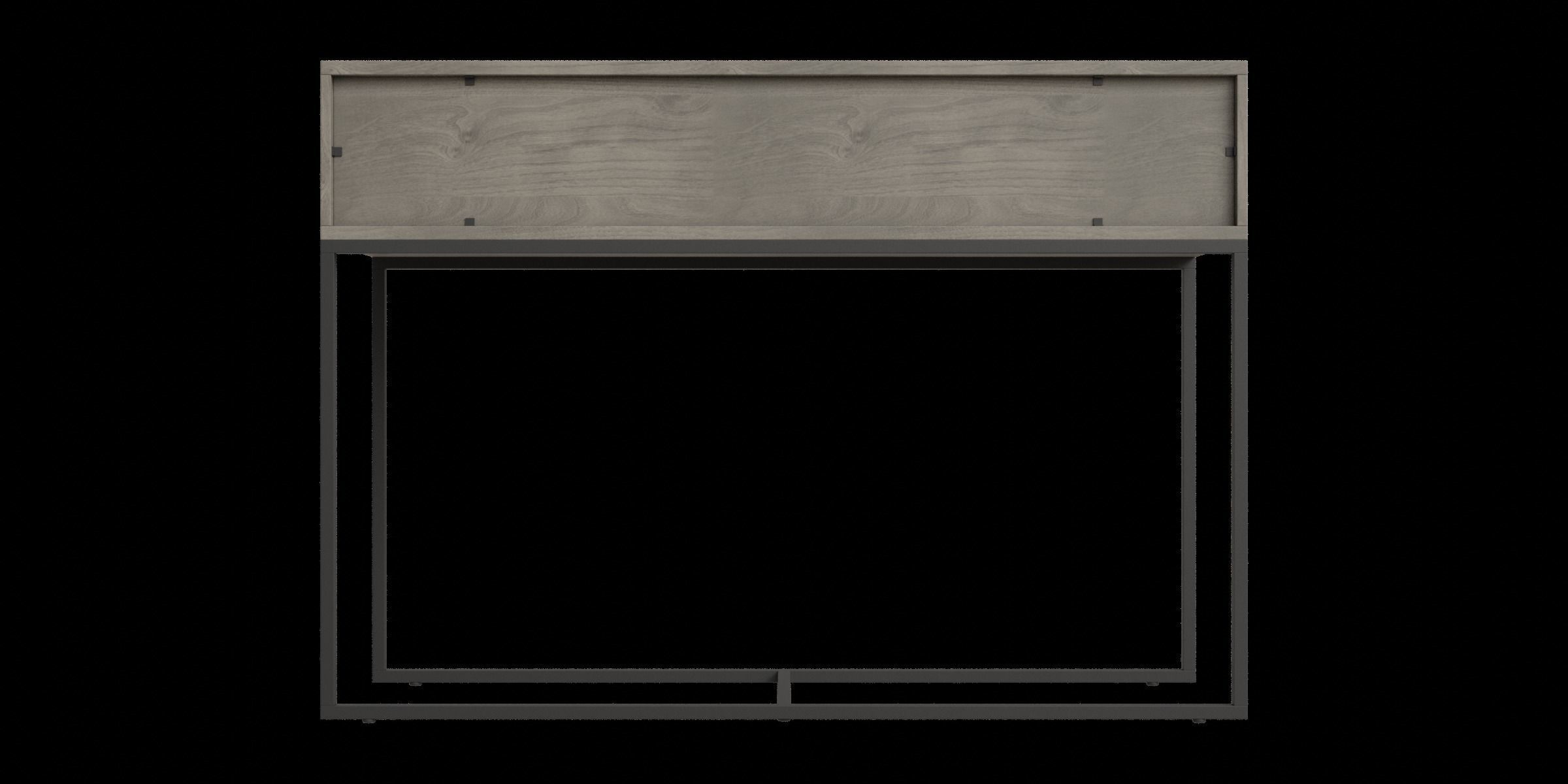 Modern Boho Slatted Dropdown Door Console Table Low-poly 3D model_6