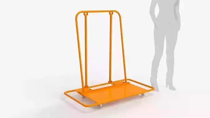 Steel Drywall Cart 3D model