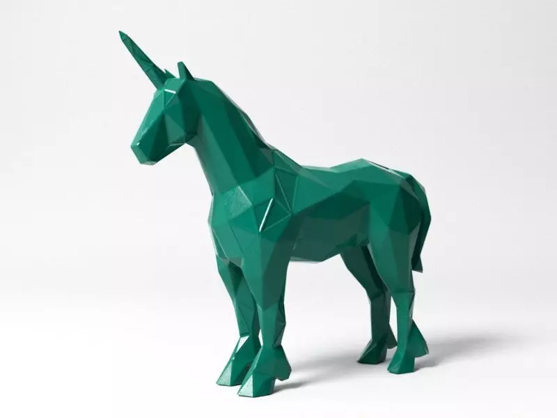 Polygon Unicorn 3D print model_0