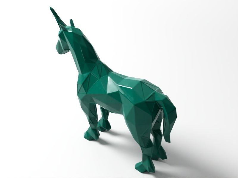 Polygon Unicorn 3D print model_2