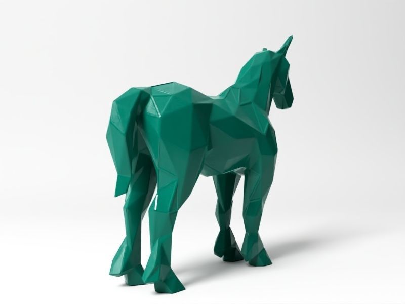 Polygon Unicorn 3D print model_3