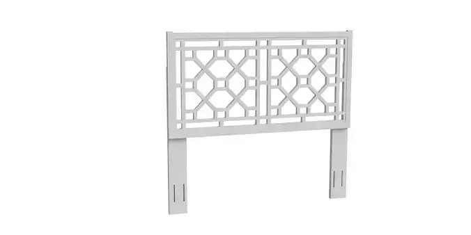 Trevon Chippendale White Headboard