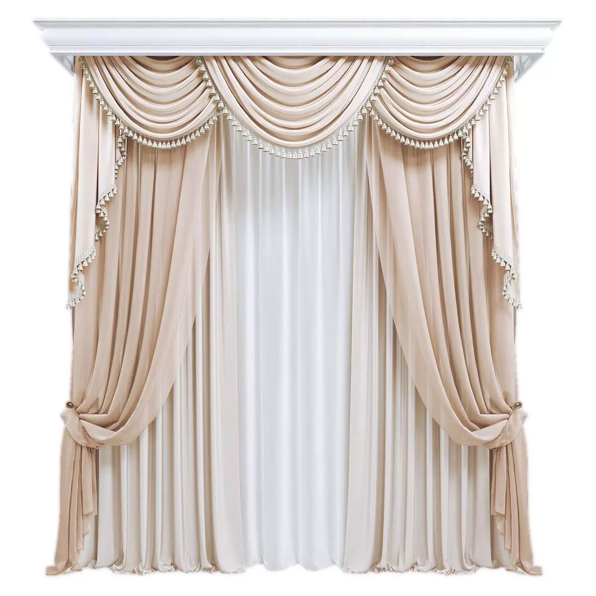 Curtains578 Low-poly 3D model_0