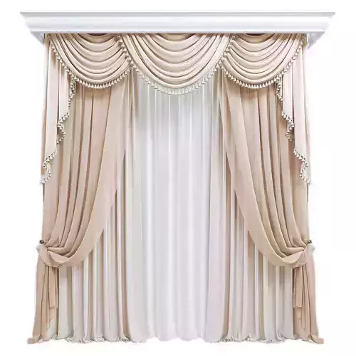 Curtains578 Low-poly 3D model