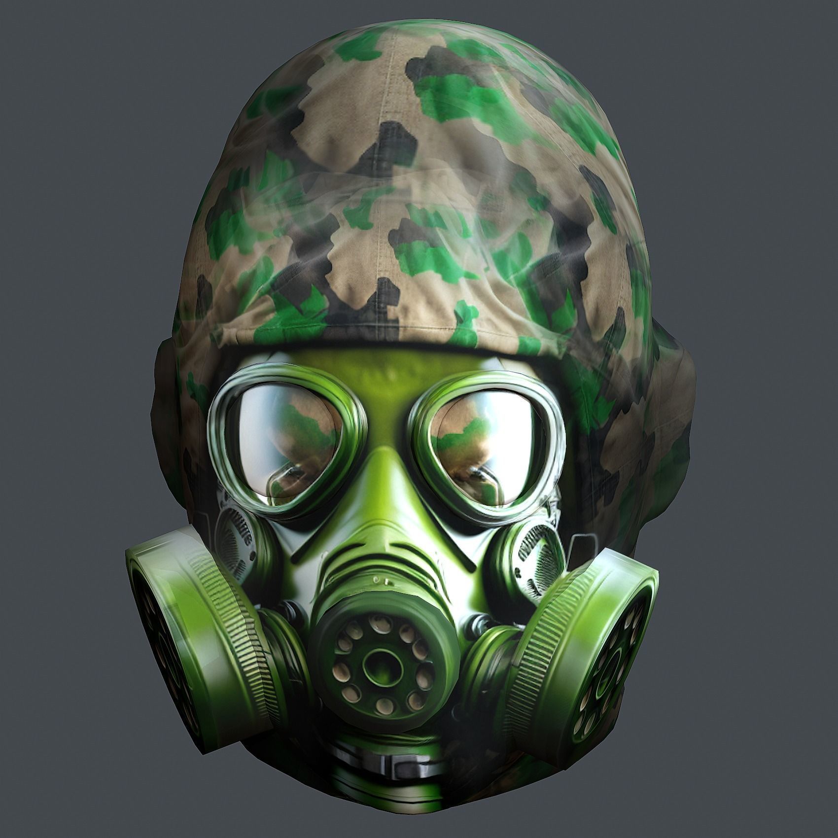 Helmet 3d model military combat Military Low-poly Low-poly 3D model_4