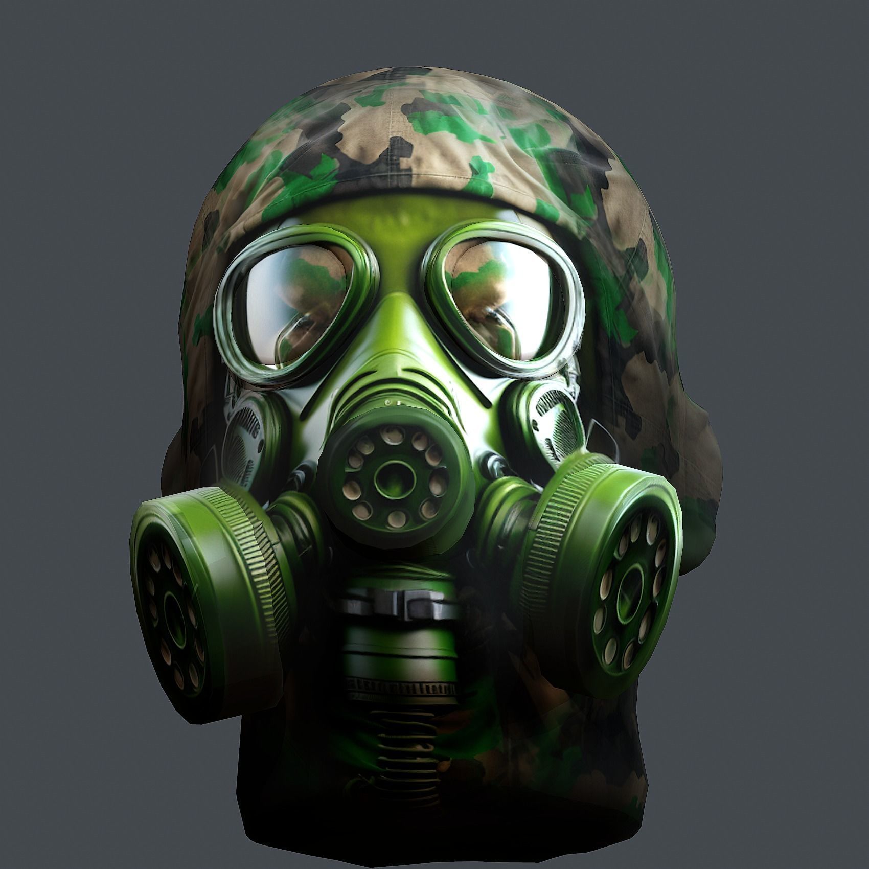 Helmet 3d model military combat Military Low-poly Low-poly 3D model_5