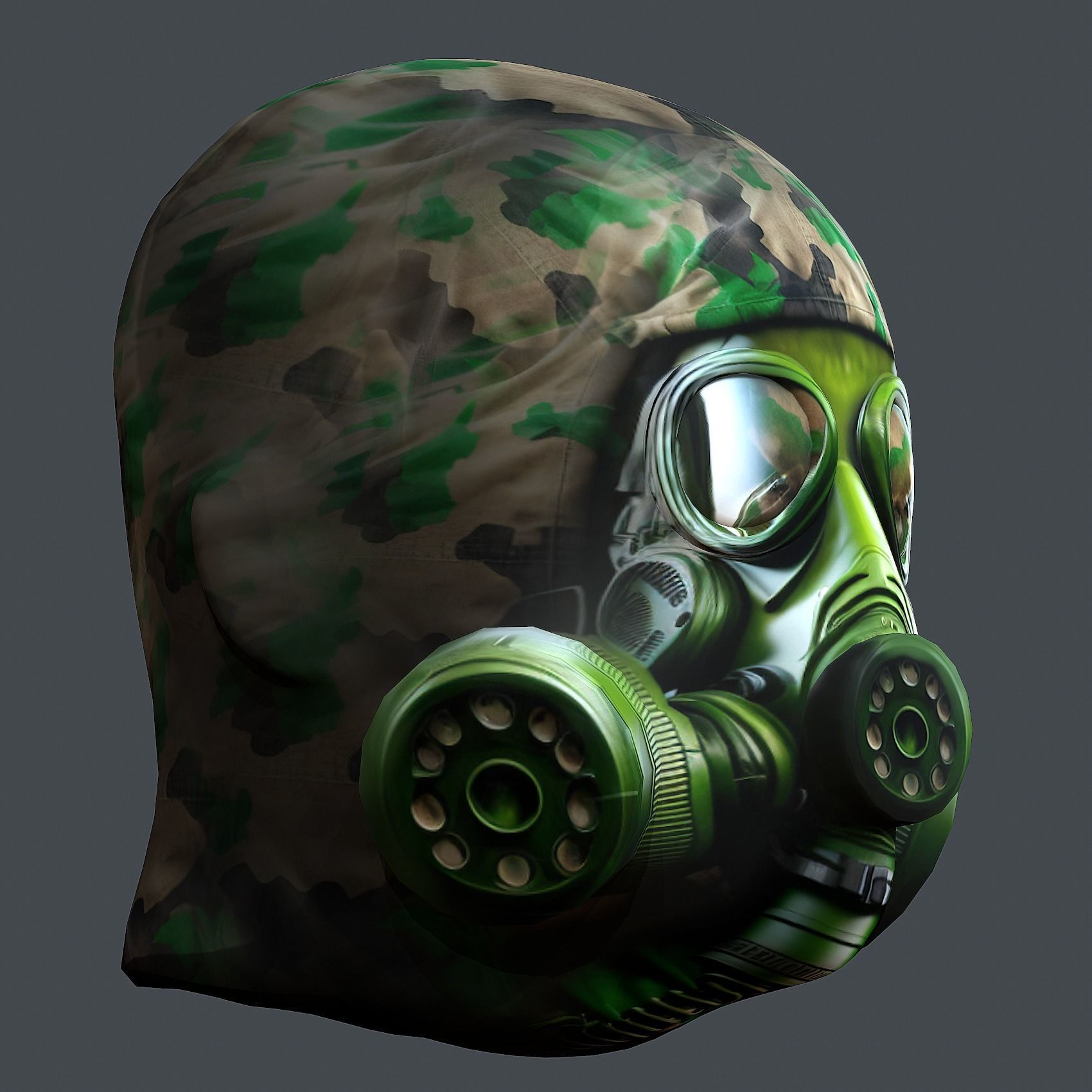 Helmet 3d model military combat Military Low-poly Low-poly 3D model_6