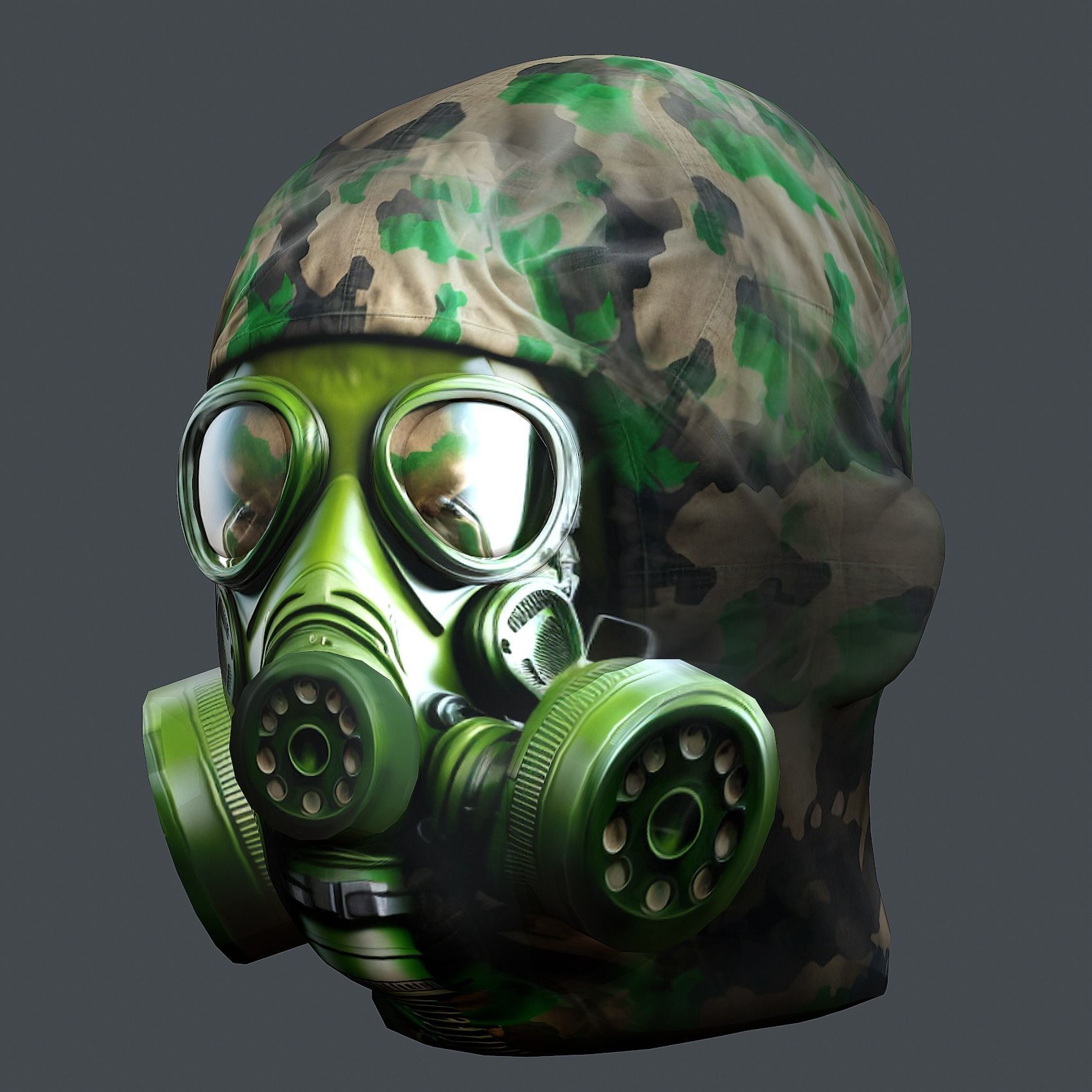 Helmet 3d model military combat Military Low-poly Low-poly 3D model_3