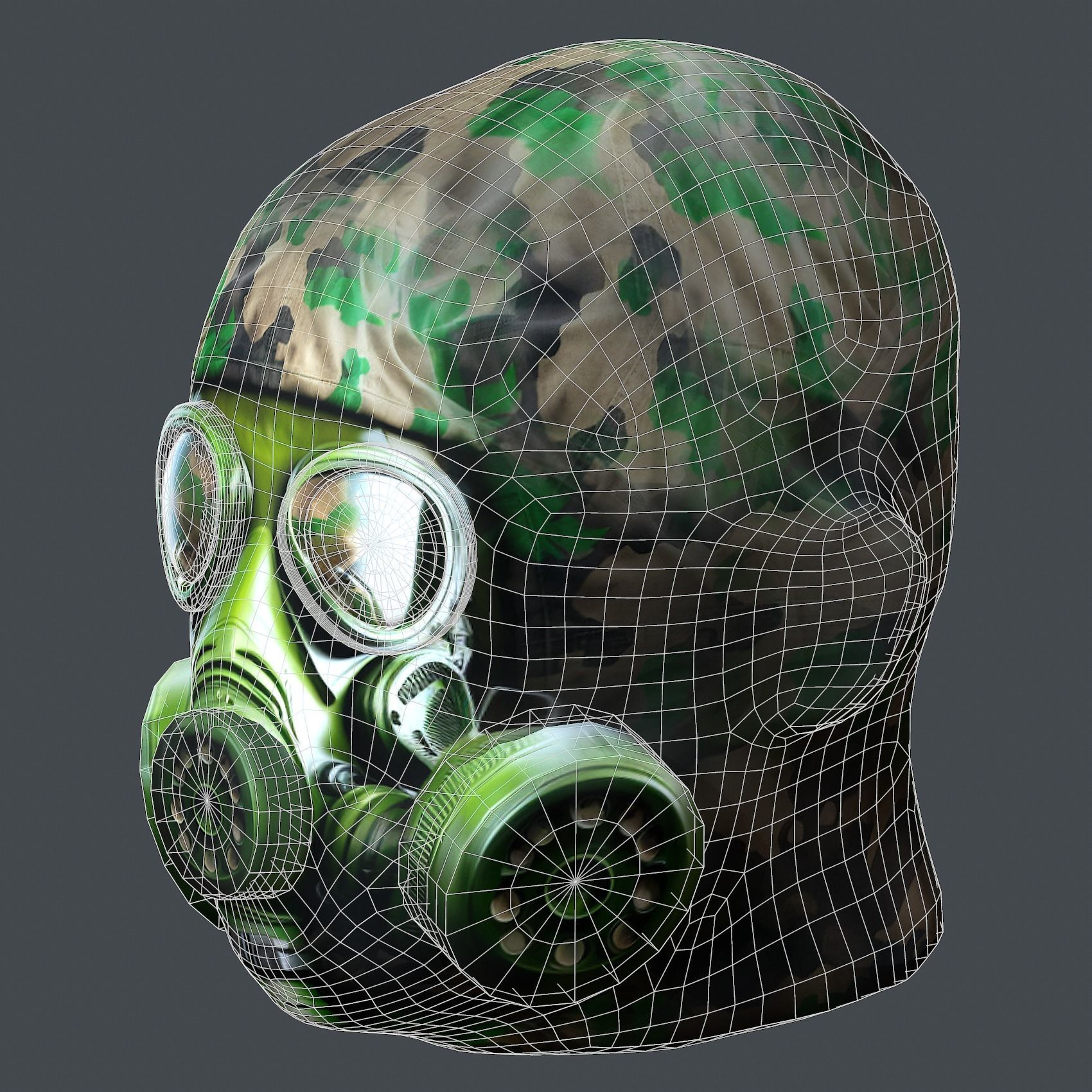 Helmet 3d model military combat Military Low-poly Low-poly 3D model_9