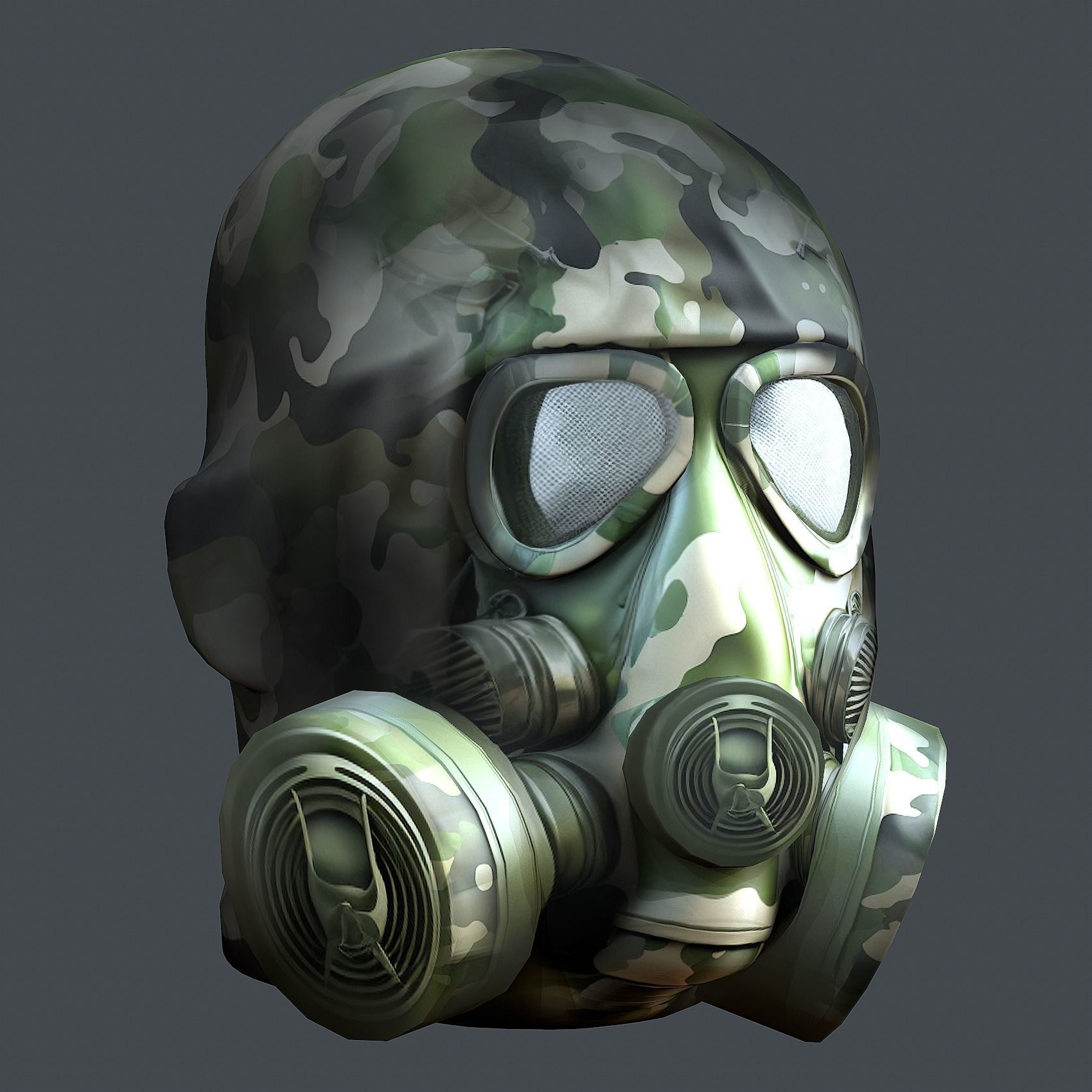 Helmet 3d model military combat Military Low-poly Low-poly 3D model_2